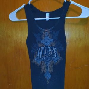 Hooters Black Tank Top Size Small